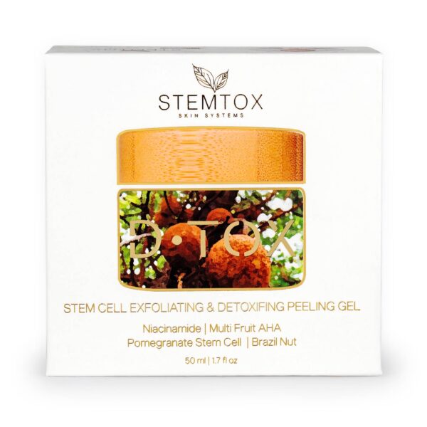 Box of D.TOX, a Stem Cell Exfoliating & Detoxifying Peeling Gel